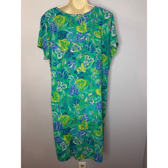 Lilly Pulitzer Etta short sleeve Dress Botanical Green In A Flutter Sz XXL - Picture 7 of 11